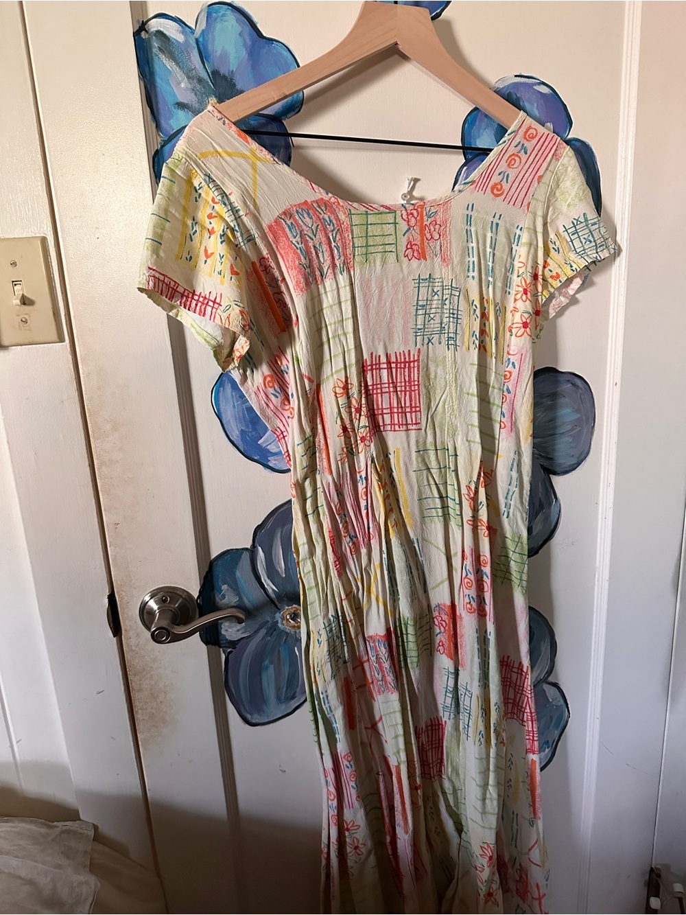 Jams World Maxi Dress- Light Cream Multicolor Printed Women’s Dress